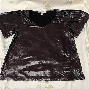 Michael Kors Metallic Black Women's Top